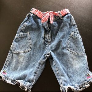 Janie and Jack Jeans‎ Baby Girl 6-12 Mos Gingham Belt Cherries